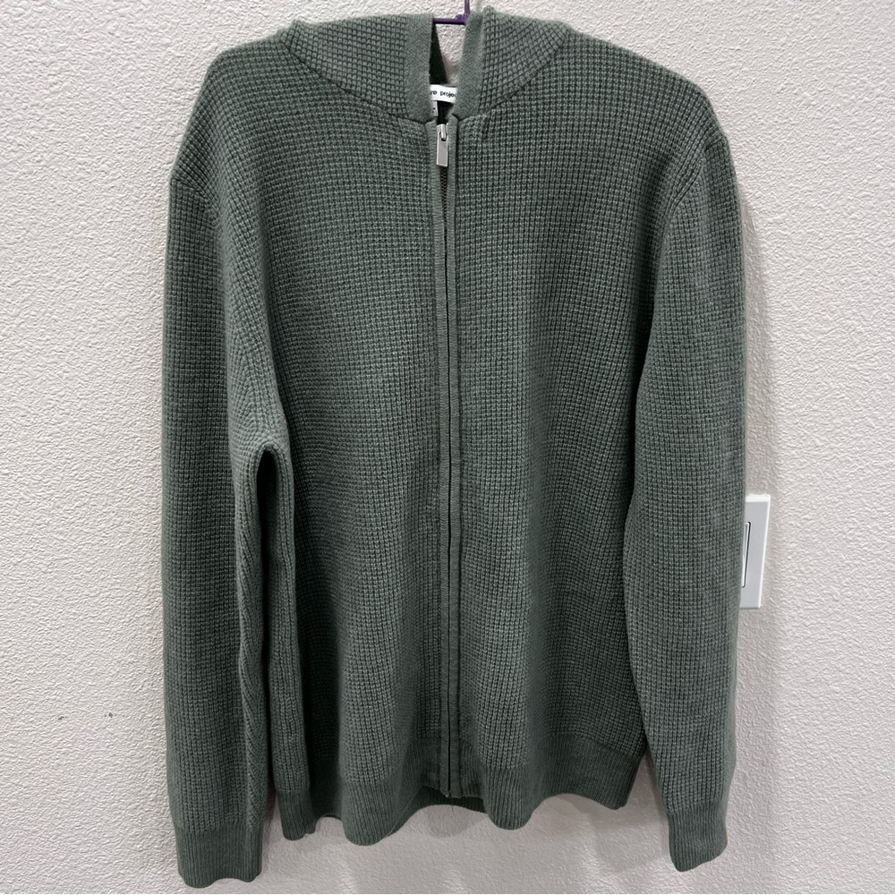 The Cashmere Project Zipper Sweater Men’s Size Medium 100% Cashmere Olive Green